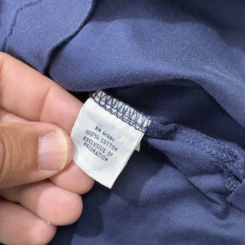 POLO RALPH LAUREN Pima Soft Touch‎ Mens Size XL Polo Navy Natural Flesh Pony